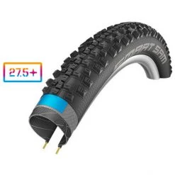 Schwalbe Pneus VTT Smart Sam Pneu à Tringles 27.5" Addix Plus Performance SnakeSkin Greeng, Noir