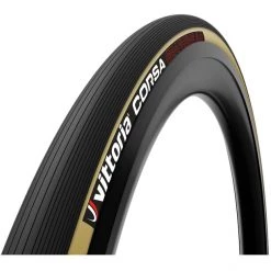 Vittoria Pneus Vélo De Route Corsa Folding Tyre 700x25C Graphene, Noir/beige